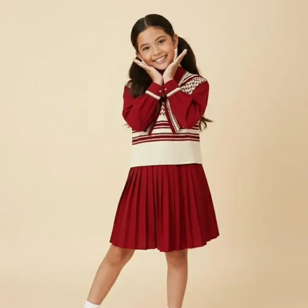 Dress Girl Velvet Much Gingham