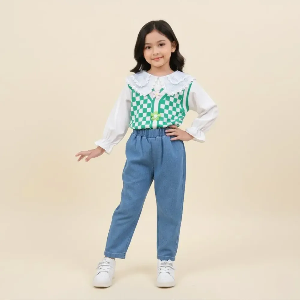 Setelan Two Collar Chess