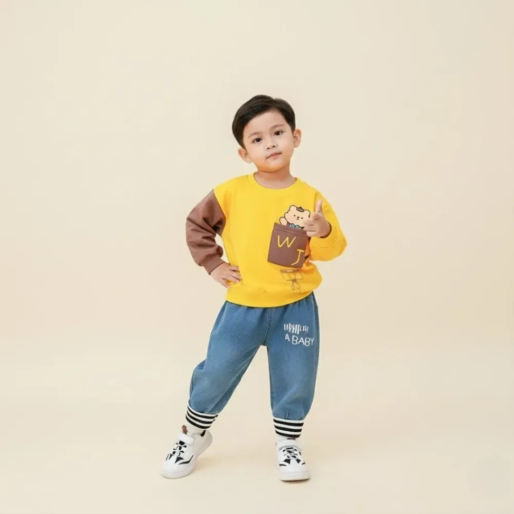 Set Boys Glaass Bear Fun Mug