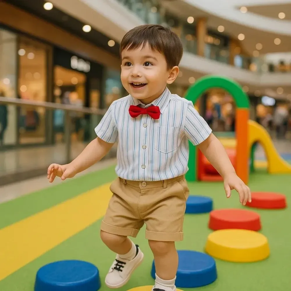 Setelan Stripe Soft Line
