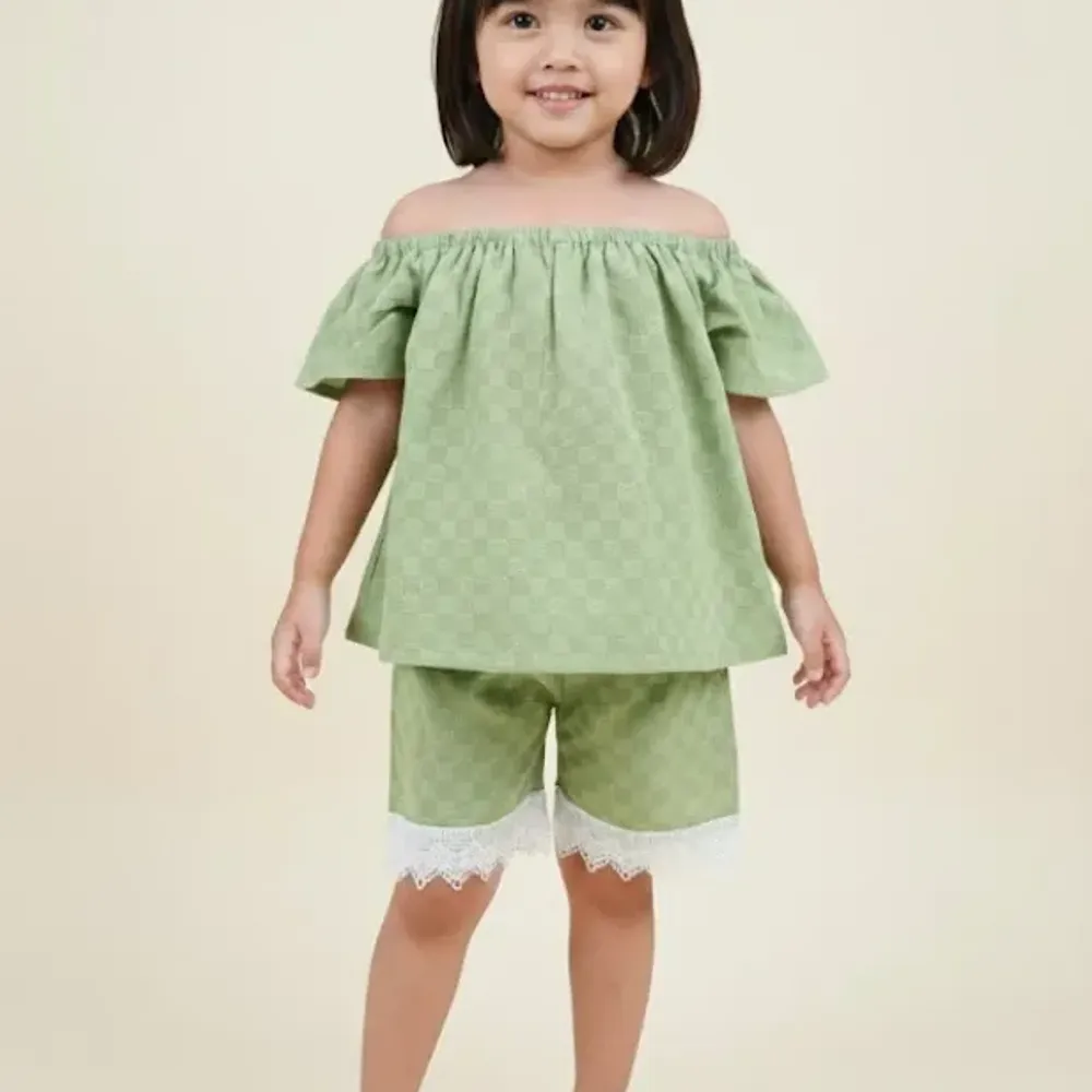 Set Girl Classy Smile Green