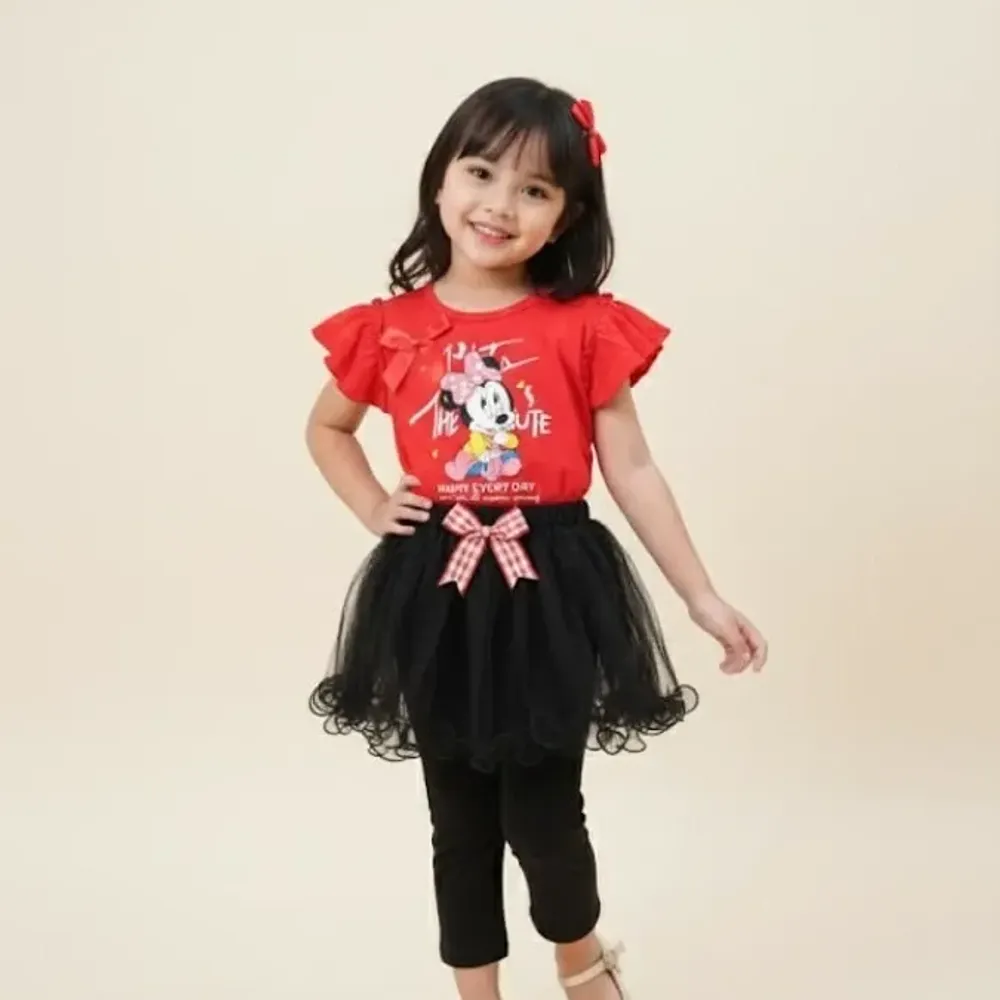 Setelan The Cute Minnie Cartoon