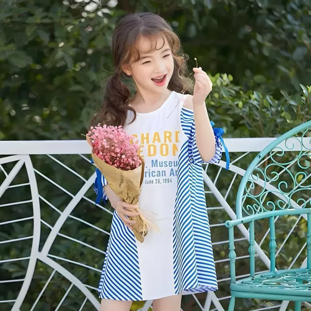 Dress Girls Dash Much Text Print