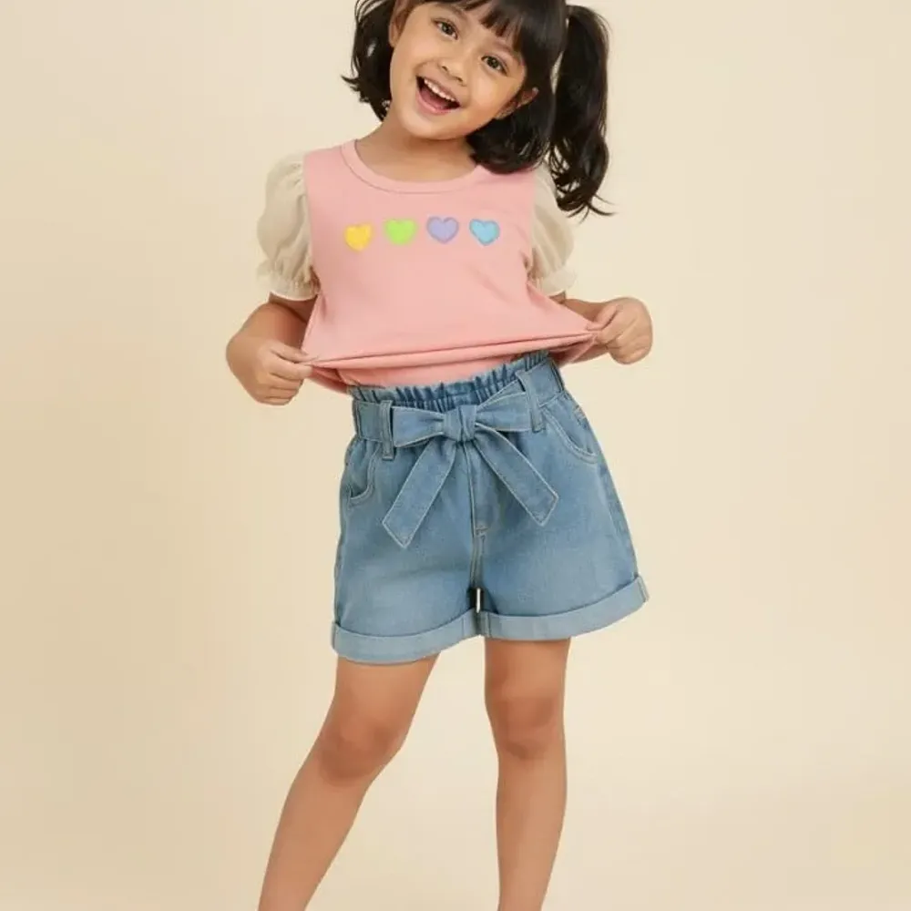 Set Girl Fresh Denim Short