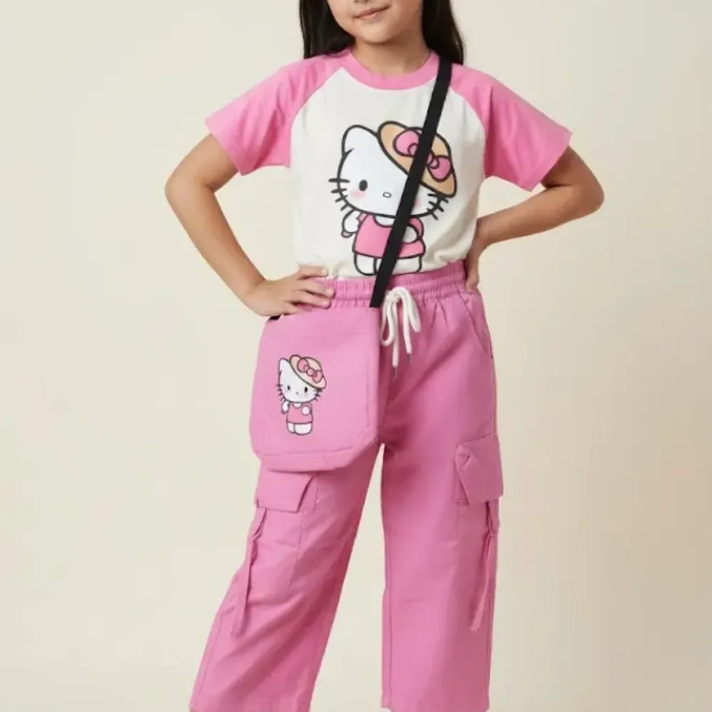 Set Girls Kitty Charm Cute