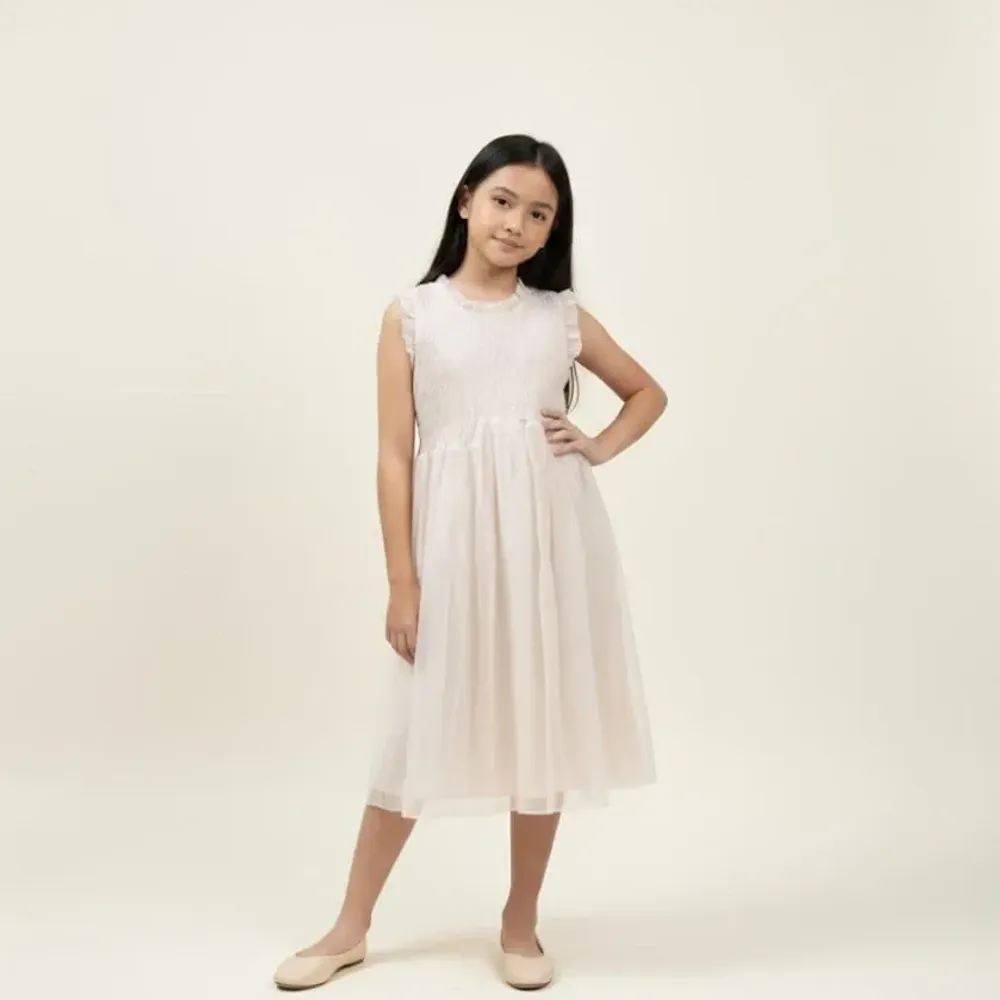 Dress Girl White Hurry Sweet โ tampilan lain