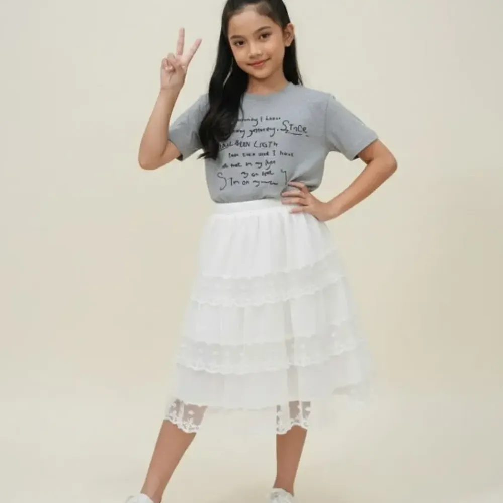 Set Girls Grey Smile Fluffy
