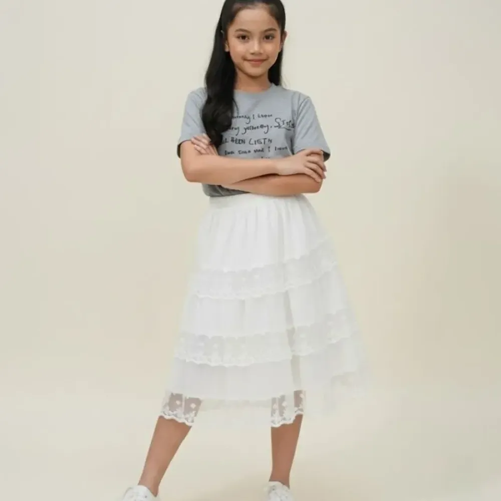 Set Girls Grey Smile Fluffy