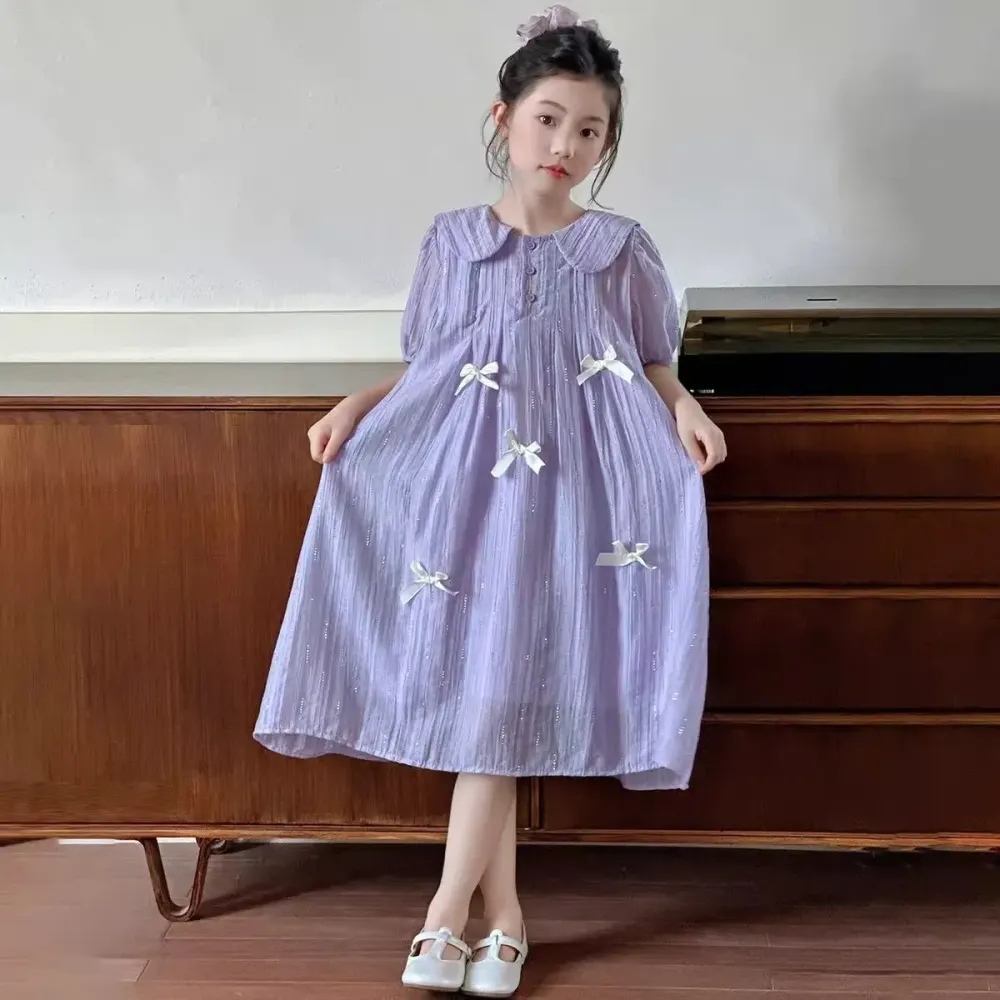 Dress Girl Dreamy Lavender Bows