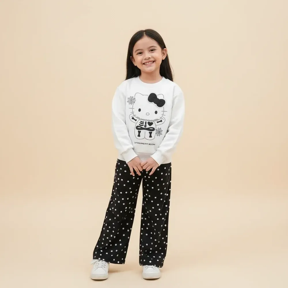 Set Girl Polka Wishes Cute