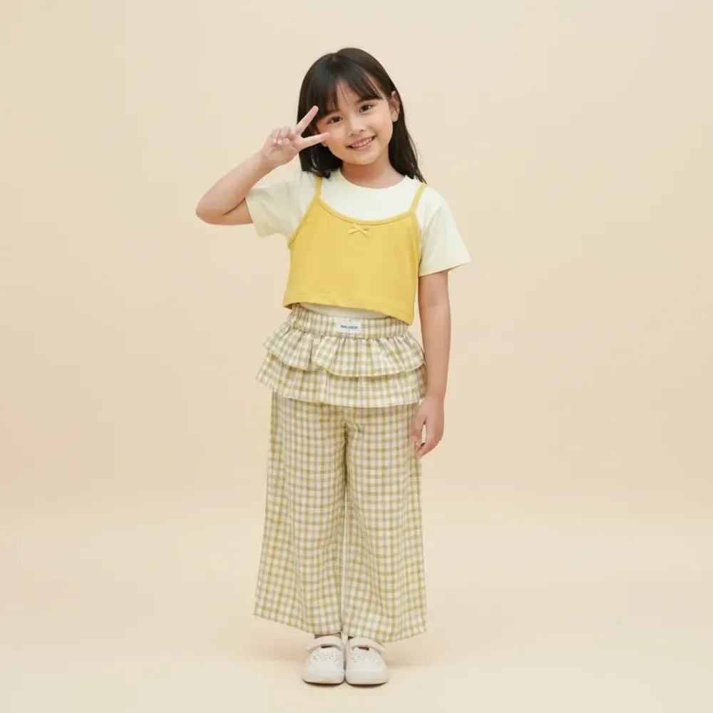 Set Girl Cami Lemonade Plaid
