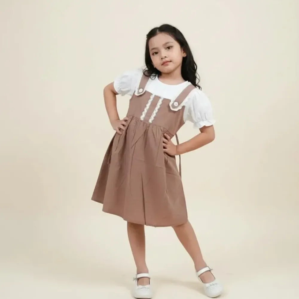 Dress Girl Olive Tone Storm