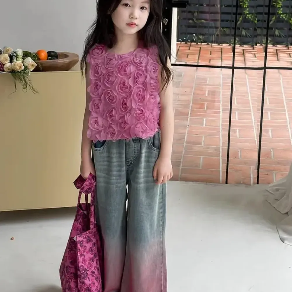 Pants Girls Pink Fade Rush