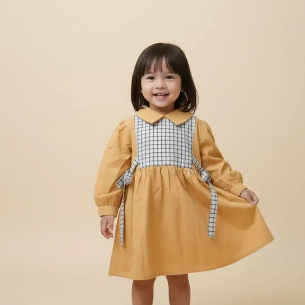 Dress Girls Executive Brown Pinstripe Plaid