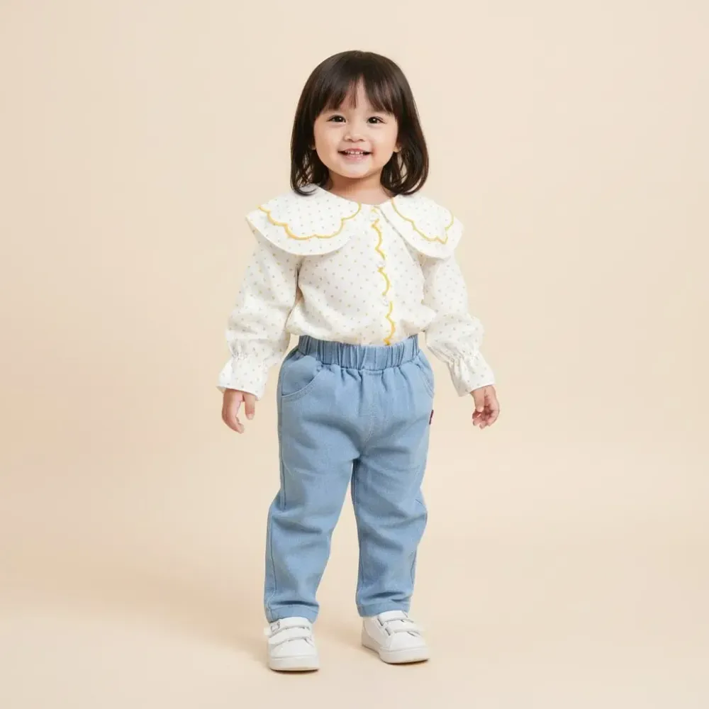 Setelan Polka Waving Sailor