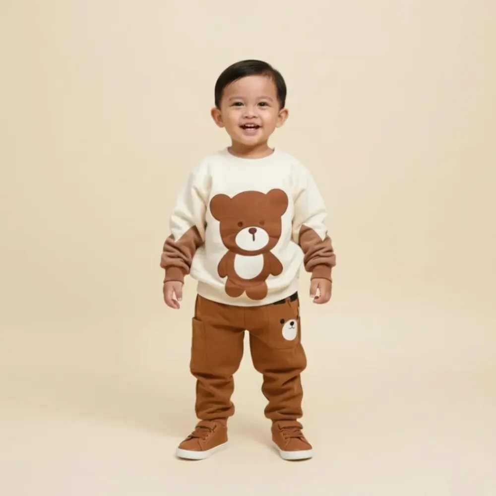 Set Boys Cushy Grizzly Brown Shine