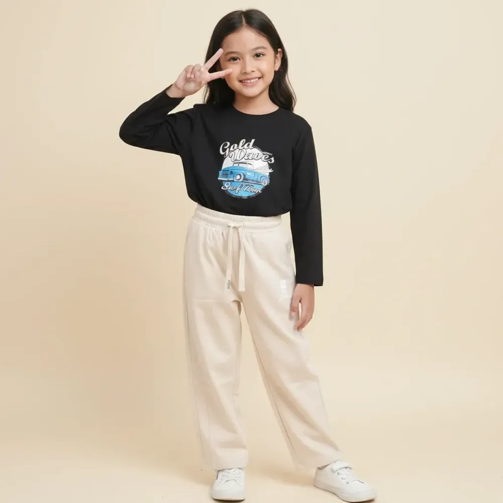 Set Girls Gold Waves Cars Trendy
