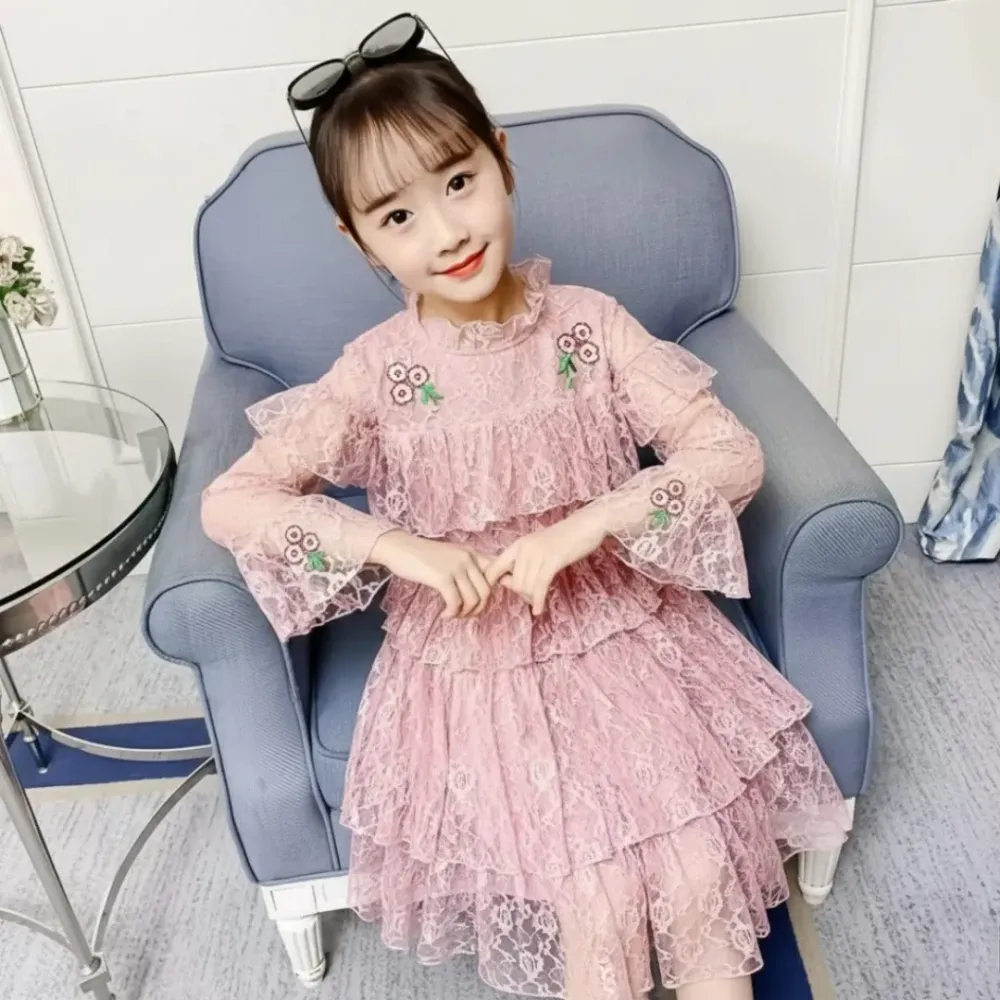 Dress Girls Prukat Blushing Pink Petal