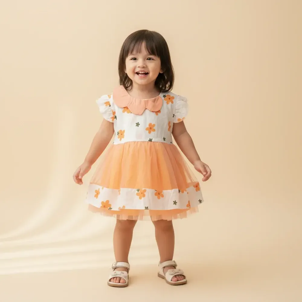 Dress Girls Theme Daisy Butterfly Sleeve