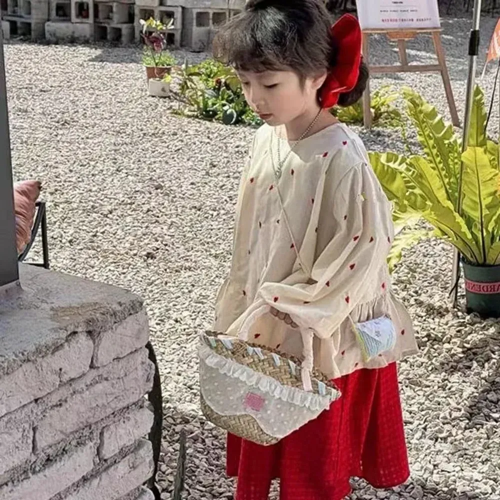 Set Girls Tiny Tomato Smock