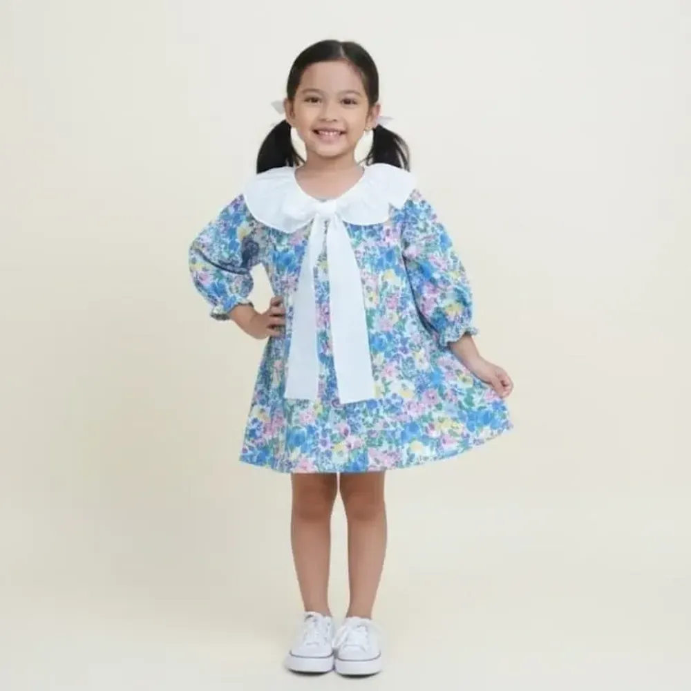 Dress Girl Blossom Flow Blue