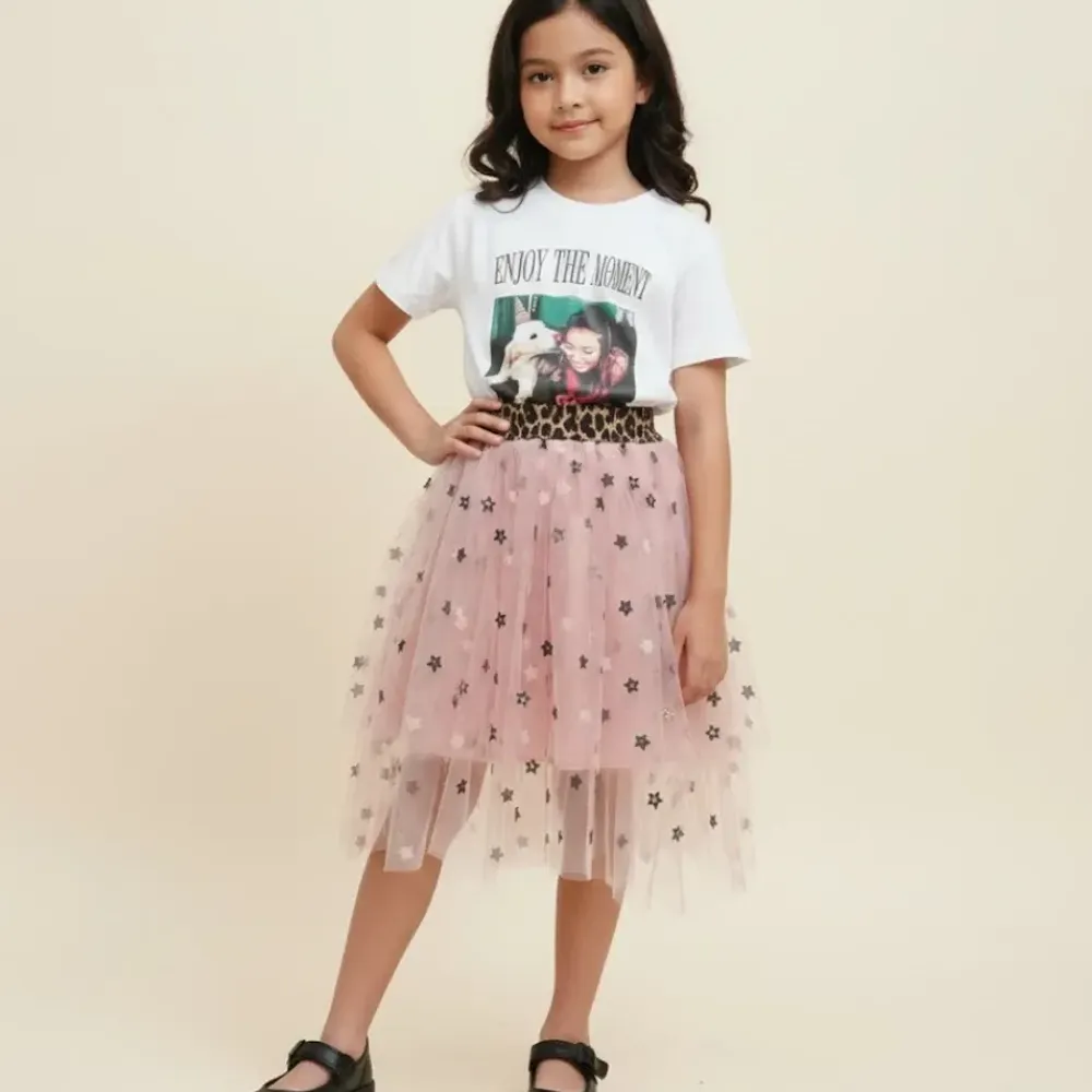 Set Girls Glitter Stars Tutu Portrait