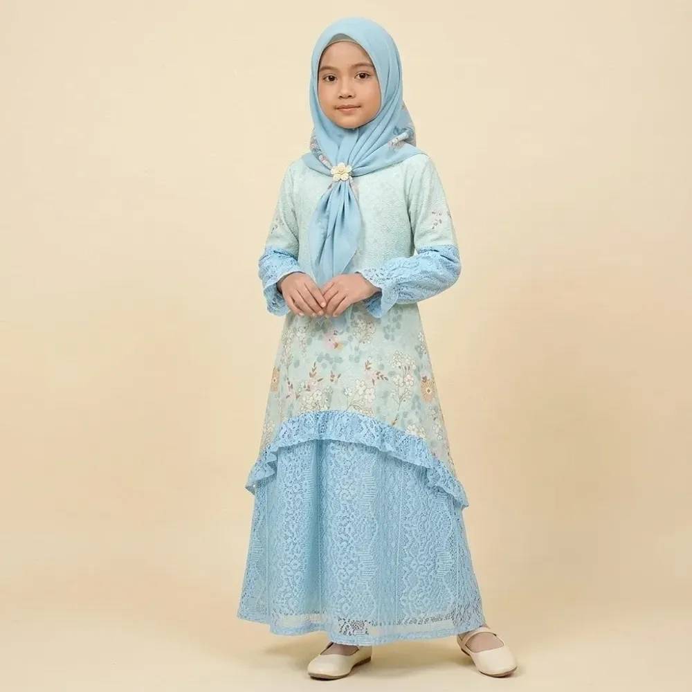 Gamis Anak Sofia Pastel Chell