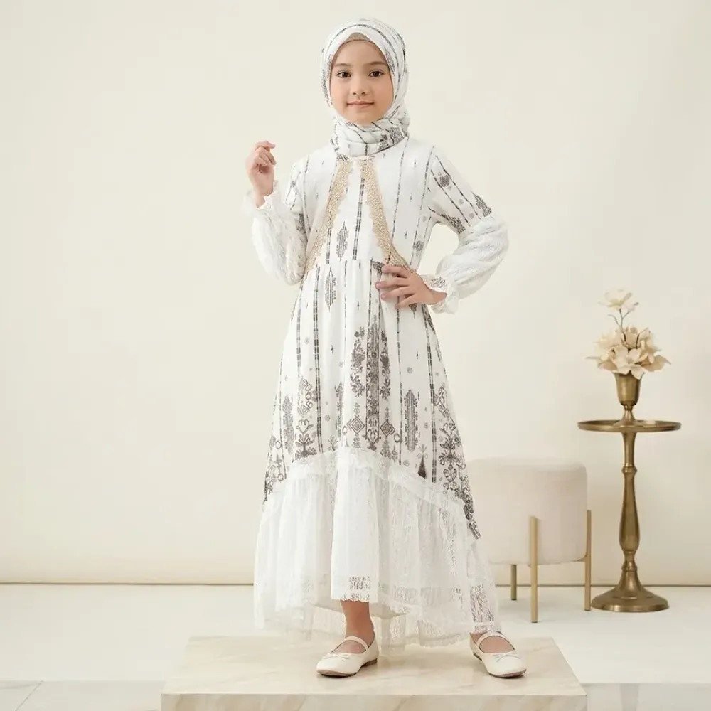 Gamis Velvet Earth Tone