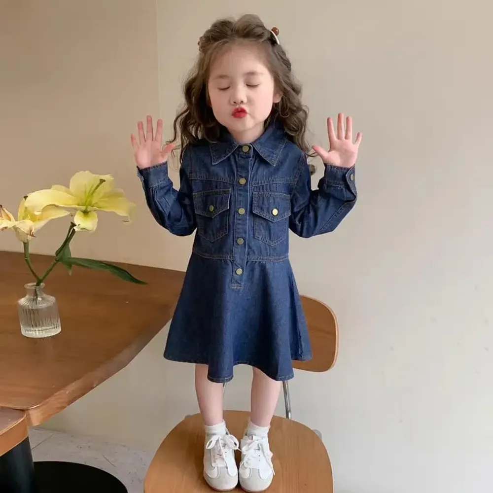 Dress Denim Casual Girl