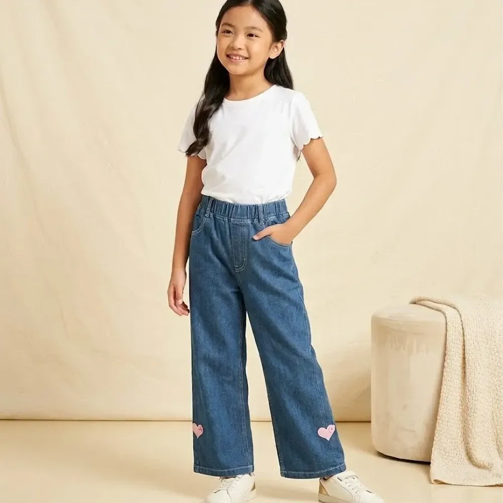 Pants Girl Denim Pocket Luxe