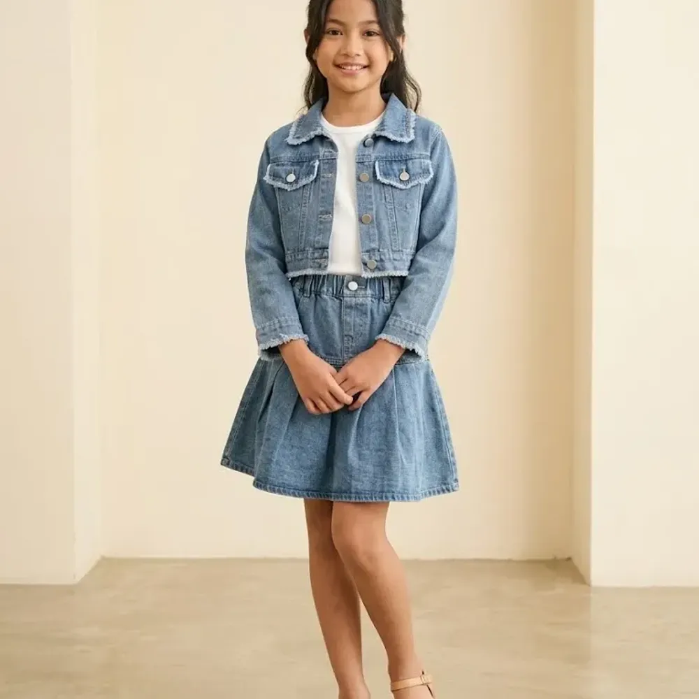 Set Girls Crow Skirt Denim - Foto 2