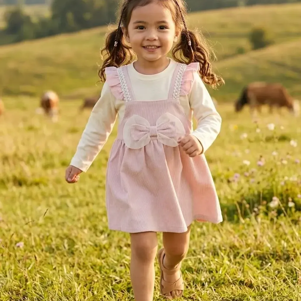 Dress Girl Tokki Bow Pearl - 23wyn