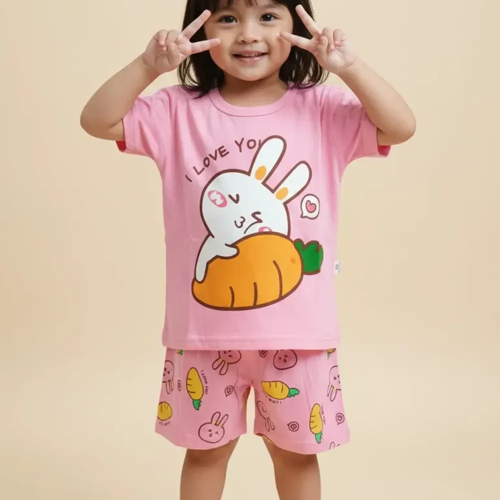 Setelan Rabbit Lovely Carrot Cutie