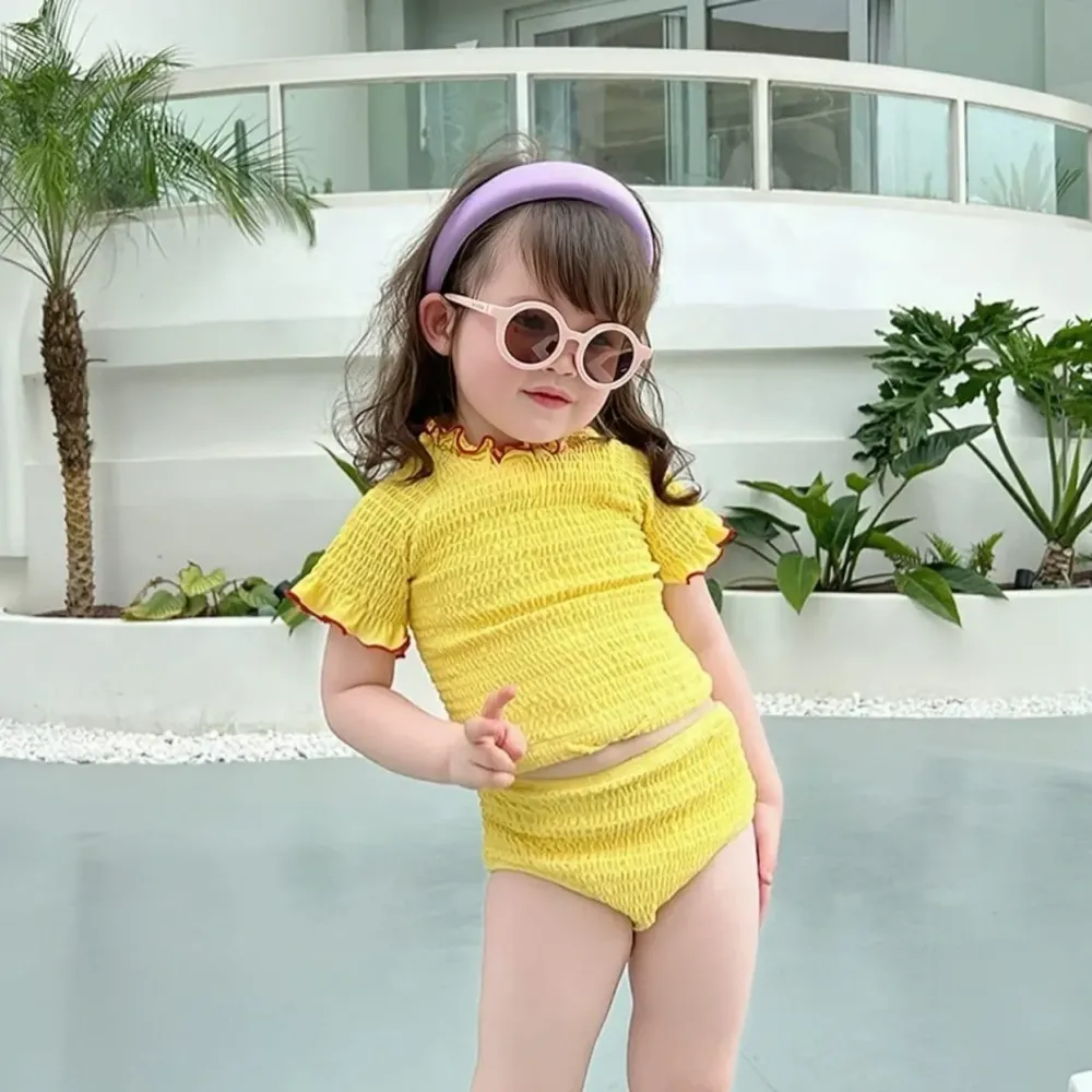 Swimwear Wrinkle Wave Bottom Rope - Baju