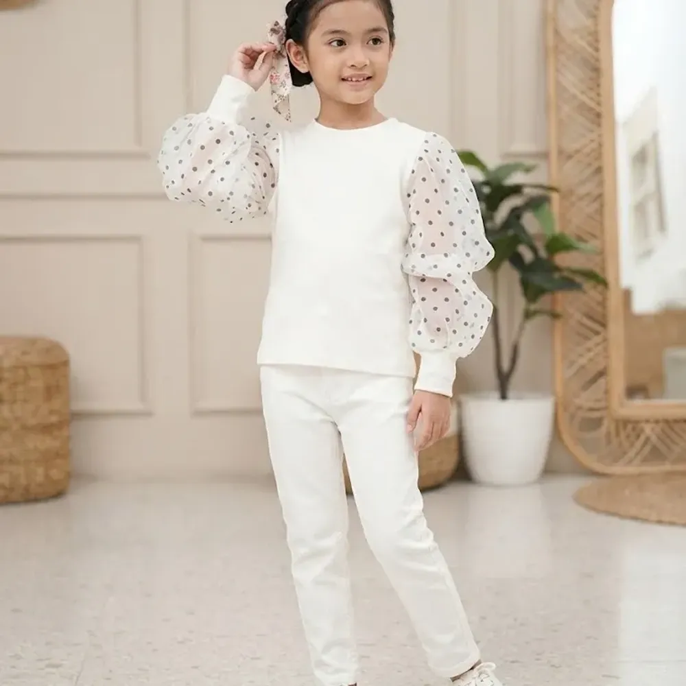 Tops Girls Puffy Polka