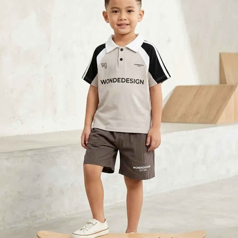 Set Boys Wonder Design Casual Suit