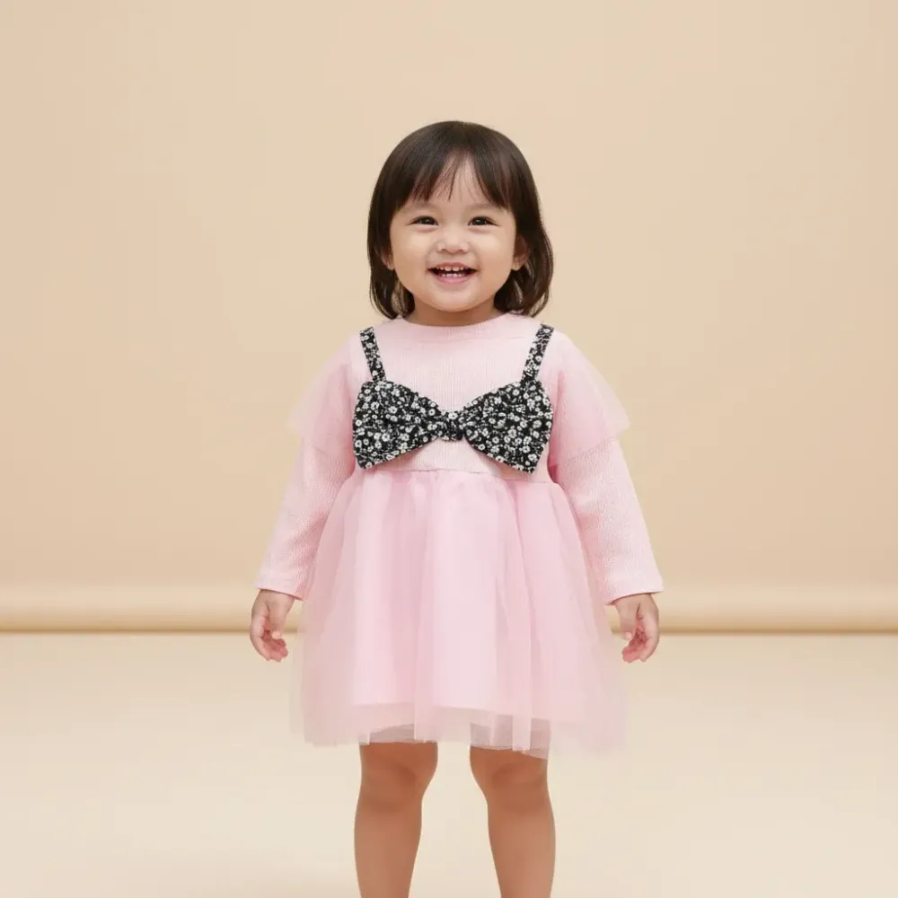 Dress Furing Ribbon Flowers