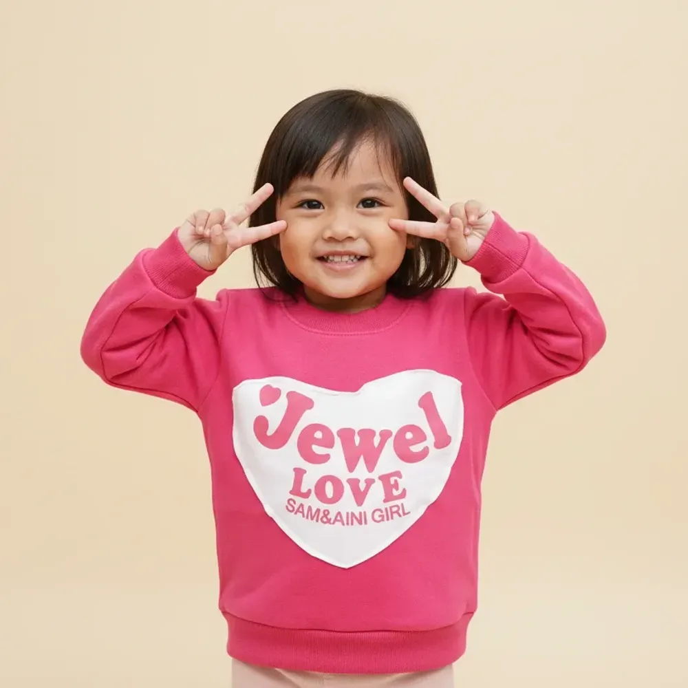 Tops Girls Jewel Love Pinky Sweet