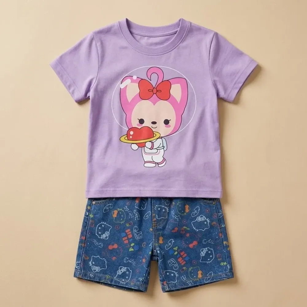 Set Girls Starry Simple Look