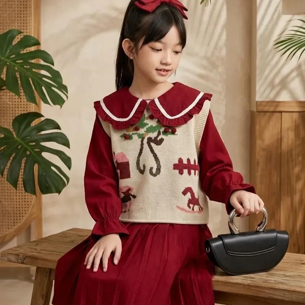 Dress Girl Plum Cake Ruffle - Foto 1