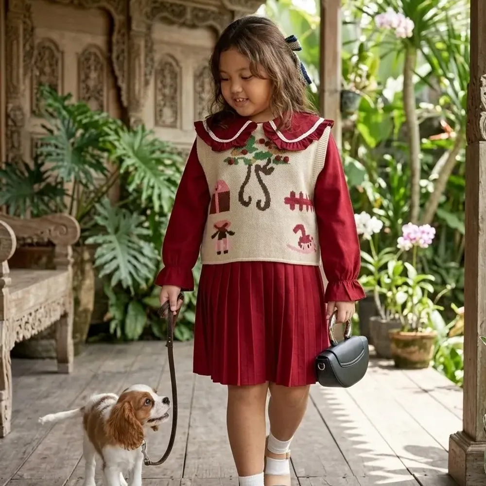 Dress Girl Plum Cake Ruffle - Foto 4