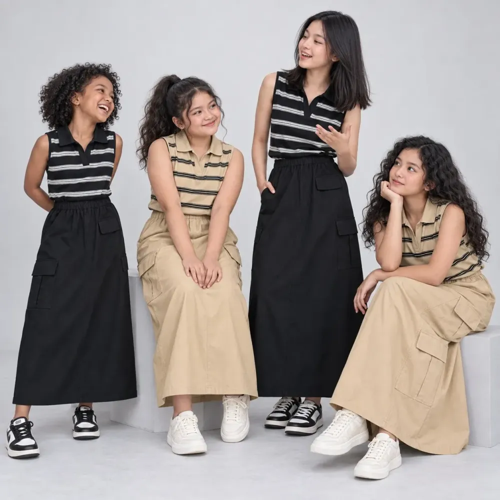 Set Girls Stripe Currly Pookie - Foto 6