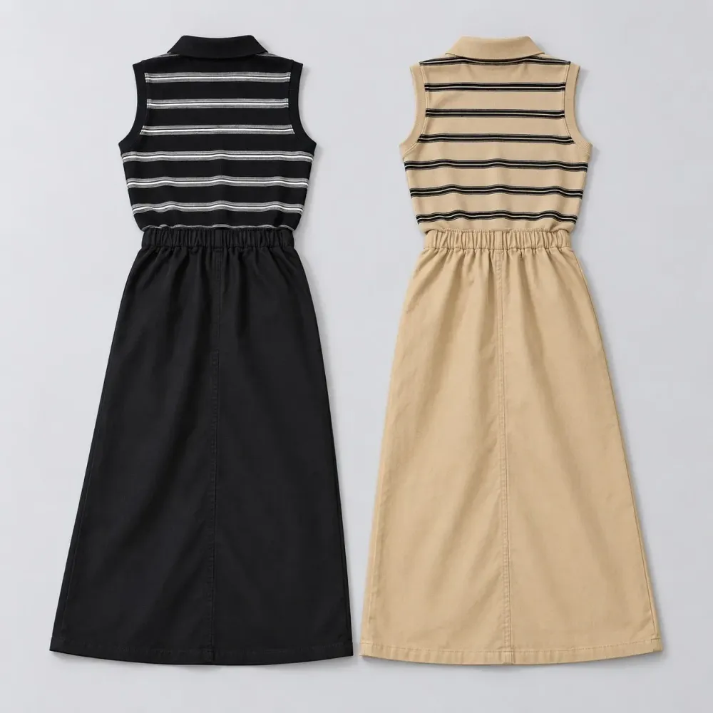 Set Girls Stripe Currly Pookie