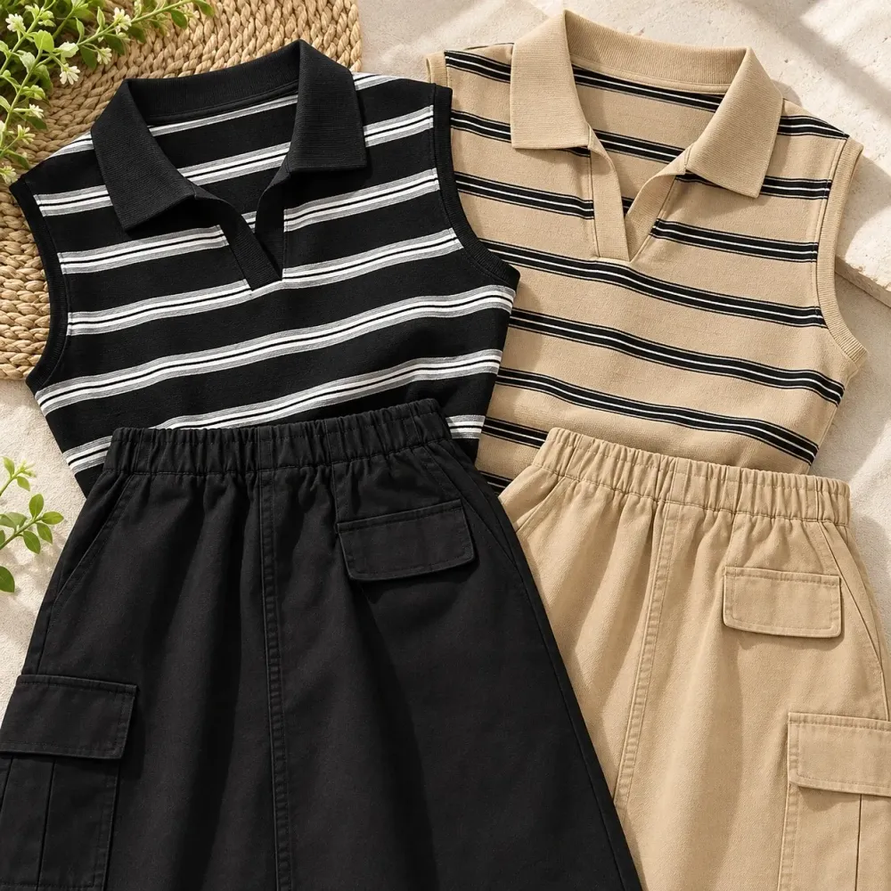 Set Girls Stripe Currly Pookie - Foto 3