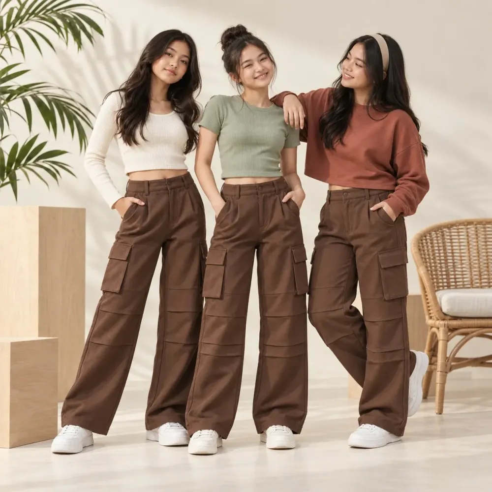 Pants Girl Brown Warm Fear - Foto 5