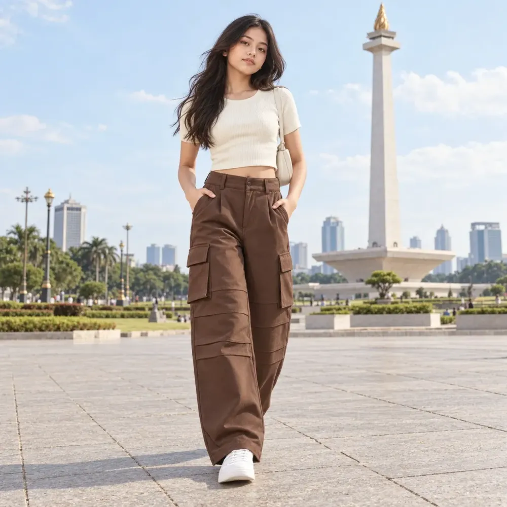 Pants Girl Brown Warm Fear - Foto 4