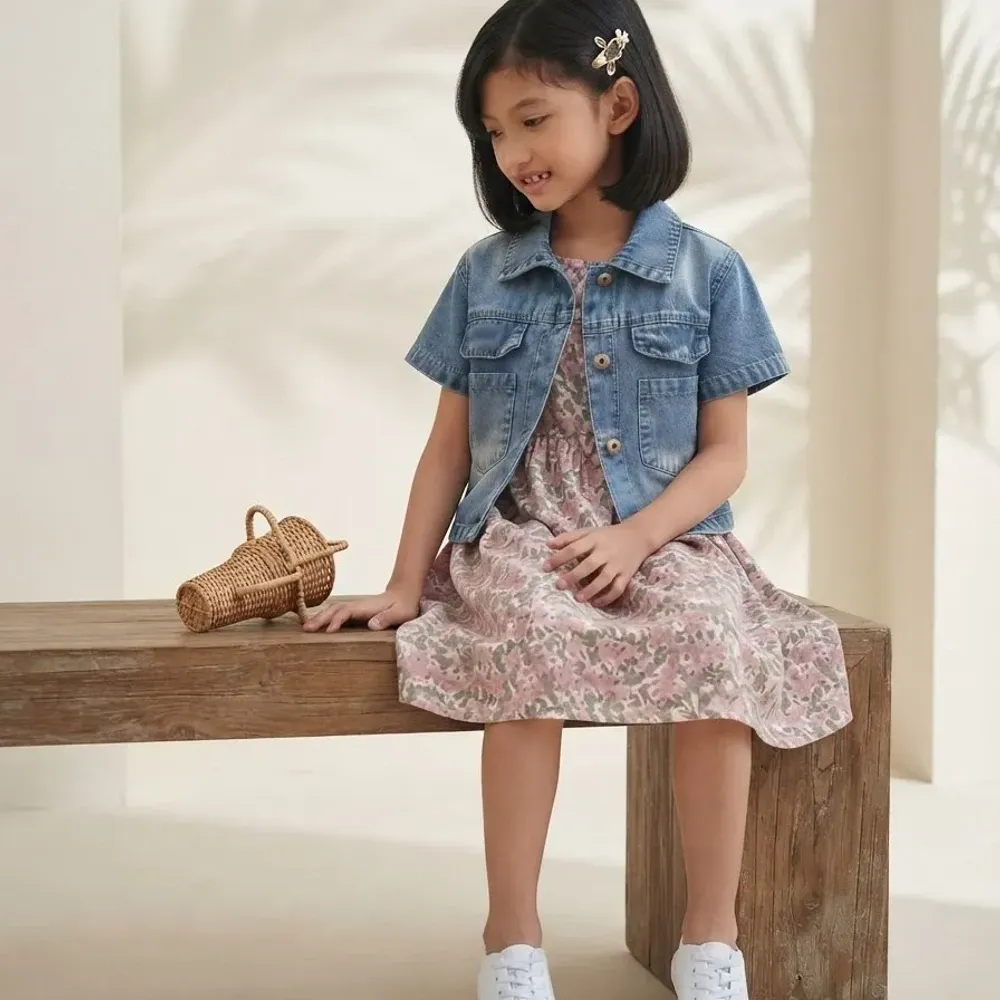 Set Girls Delicate Flower Charm — tampilan lain
