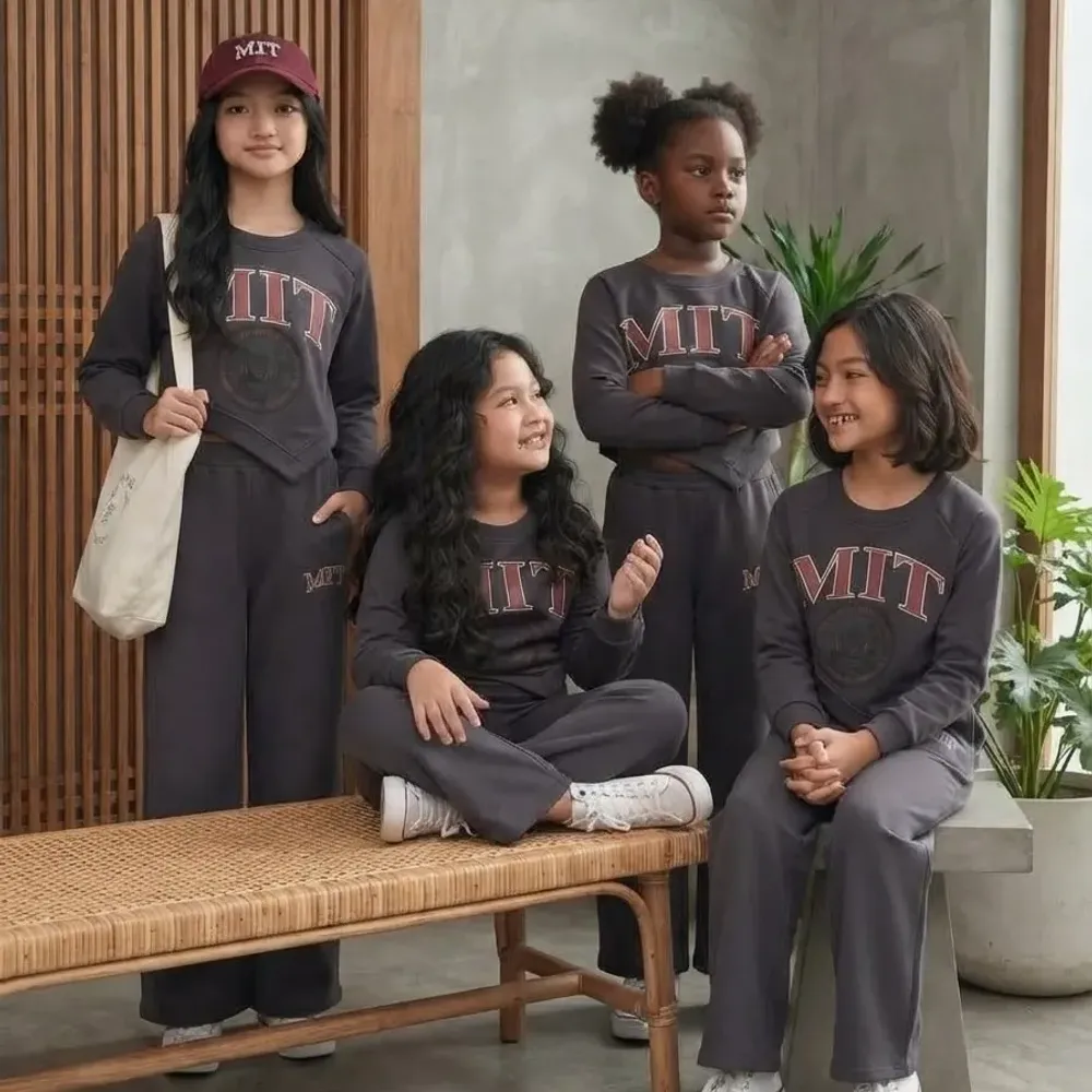 Set Girl Pebble Varsity Charcoal