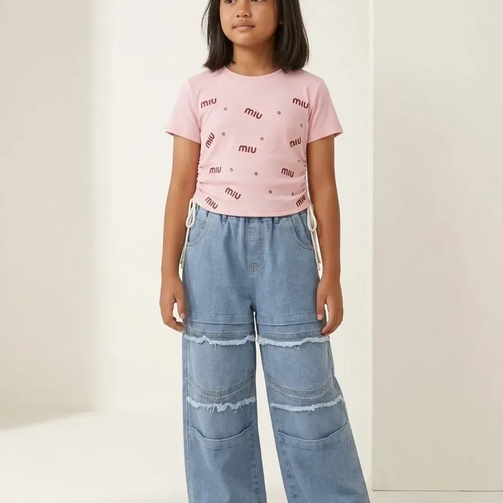 Set Girl Lyra Ruffle Denim - Foto 6