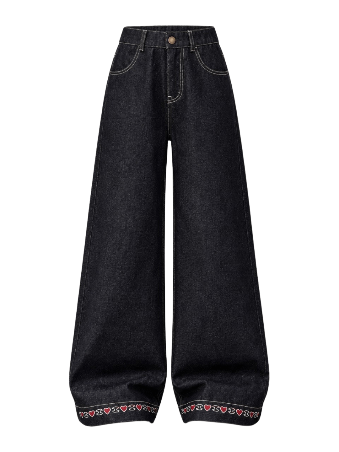 Pants Girl Polished Black Denim